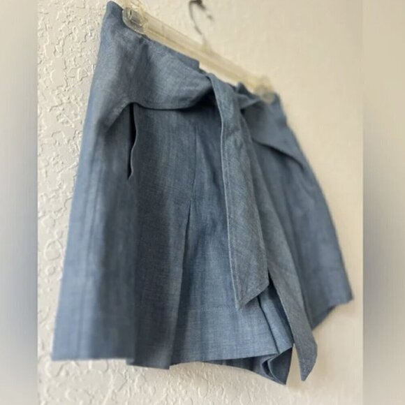 3.1 Phillip Lim Chambray Belted Paperbag shorts - Picture 4 of 12